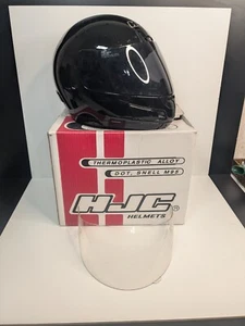 Black HJC Star Checker CL-12 Full Face Motorcycle Helmet Snell M95 DOT Size S - Picture 1 of 19