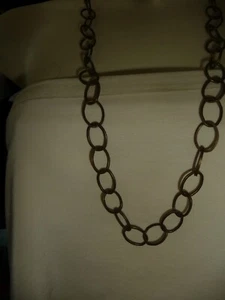 COLLANA A MAGLIE GRANDI TONO BRONZO 15'' L SENZA CHIUSURA #28/9 - Foto 1 di 4