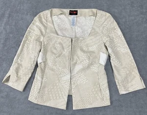 Giacca Vintage BAZaR Christian Lacroix Donna 38 Avorio Grannycore Gancio And Anello - Foto 1 di 12