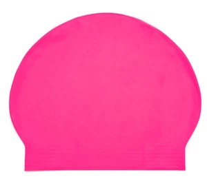 Neu Solid Day leuchtende rosa Latex Badekappen Großpackung Posten von 11 - Bild 1 von 4