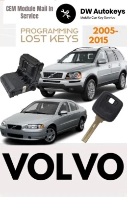 2005-2014 Volvo CEM H/L Key cutting & Programming (Mail-in Service) All key lost - Image 1 of 4