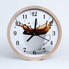 Tulup wooden clock 20fi cm wall clock kitchen clock - Coffee into the living roo