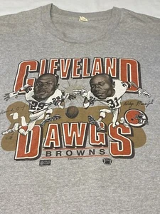 De colección Años 80 Cleveland Marrones DAWG LIBRA Pantalla Estrellas Hombres Deportivo Gris Talla XL - Imagen 1 de 6