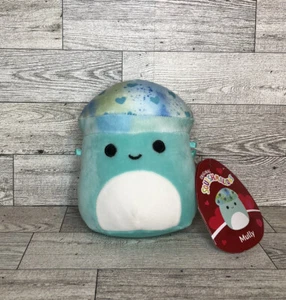 Nuevo con etiquetas Squishmallow Mully Mushroom San Valentín Corazón Tie Dye Azul Verde 5" Mini Peluche - Imagen 1 de 5