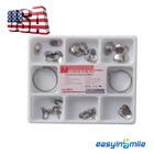 [USA]100Pcs Dental Sectional Contoured Metal Matrices Matrix Kit & 2 Ring Delta 
