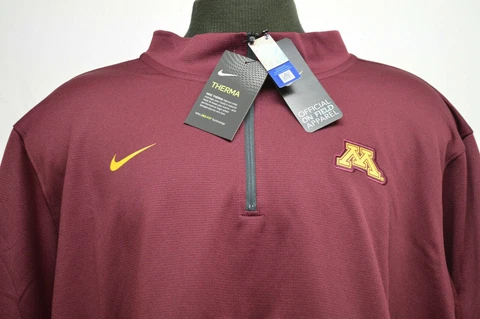 NEW Minnesota Golden Gophers Nike Burgundy 1/4 ZIP Men's Sizes M XL CQ5701-669 Cover