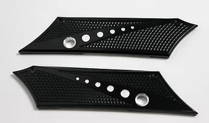 Cubiertas de placa facial con pestillo de alforja serie Harley CROMADA-E-O 1993-2013 - Imagen 1 de 9
