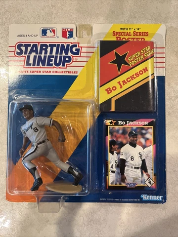 1992 Starting Lineup BO JACKSON Baseball Action Figure Kenner New On Card Cover