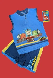 Thomas & Friends Percy & James Blue sports shorts shirt outfit set *NWT* 4T - Picture 1 of 1