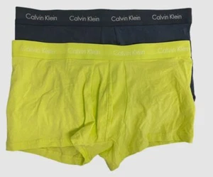 $34 Calvin Klein Underwear Men's Yellow 2-Pack NB2614 Cotton Stretch Trunks XL - Picture 1 of 2