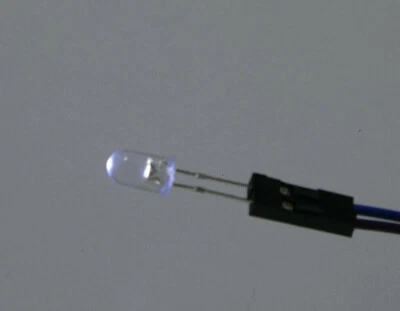 LED Superhell 5mm weiss, 20mA, Leuchtdiode, Ultrahell, 50, 100 Stück - Bild 1 von 2