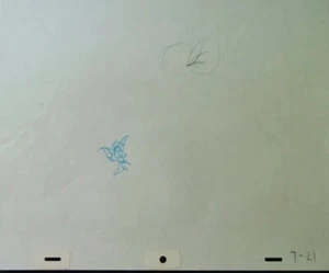 RARE! “Oliver & Company" Production Used Animation Drawing COA - Picture 1 of 2