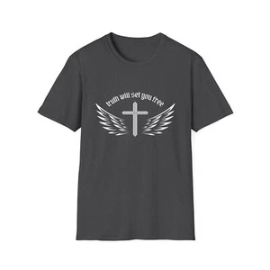 The Truth Will Set You Free Angel Wings Unisex Softstyle T-Shirt - Picture 1 of 21