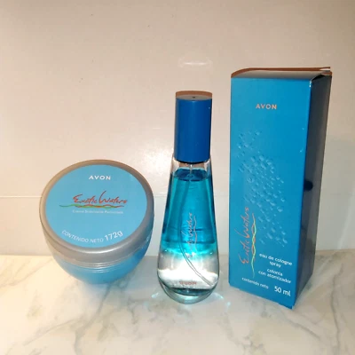 AVON Exotic Waters Original Eau de Cologne 1,7 oz & Creme Corporal Perfumado 172g 2 peças - Imagem 1 de 4
