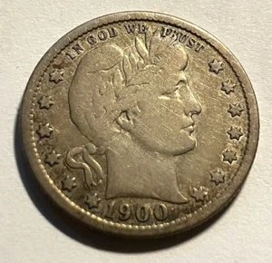 elf Barber Quarter Dollar 1900 S 084 - Picture 1 of 2