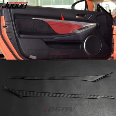For Lexus RC F Track USC10 ART 2015 2016 17-20 Carbon Interior Door Handle Cover - Image 1 of 4