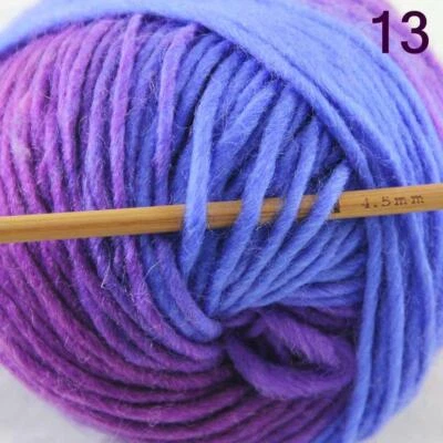 AIPYARN 1BallX50gr Chunky Hand Shawls Rainbow Wool Knitting Crochet Yarn 13 — 第 1/4 张图片