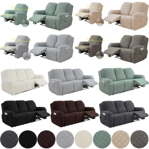 Recliner Chair Cover 1 2 3 Seater Couch Slipcover Armchair Lounge Sofa Protector - Picture 1 of 98