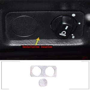 Silver Alloy Interior Headlight Switch Patch Decorate Trim Sticker For LADA NIVA - Picture 1 of 8