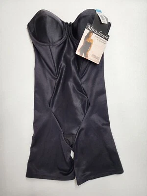 NUEVO Miraclesuit 34C Negro Sin Tirantes Cuerpo Briefer Extra Firme Control Piernas Largas Foto 1 de 4