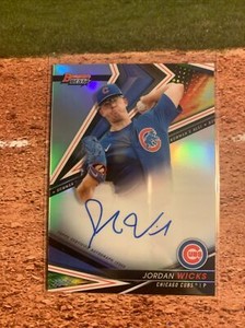 2022 Bowman's Best Baseball Jordan Wicks On Card Autograph (RC) Chicago Cubs