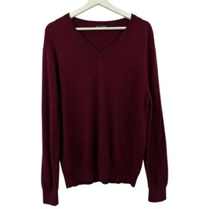 Kallspin Herren Pullover Wollmischung Rot V-Ausschnitt Langarm Größe L - Bild 1 von 5