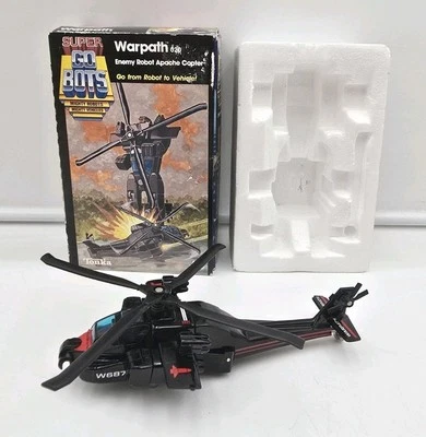 Vintage Super Gobots Warpath Apache Helicopter 100% Complete Transformer 1985 - Image 1 of 4