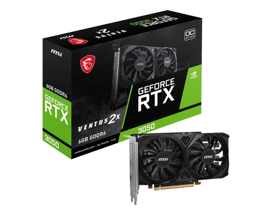 MSI VENTUS GeForce RTX 3050 2X E 6G OC NVIDIA 6 GB GDDR6 - Immagine 1 di 1