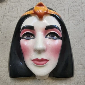 Clay Art Cleopatra Elizabeth Taylor Wall Mask San Francisco USA Crazing - Picture 1 of 16