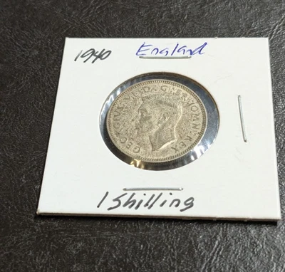 1940 Shilling Great Britain Silver .500 Fineness - Image 1 of 4