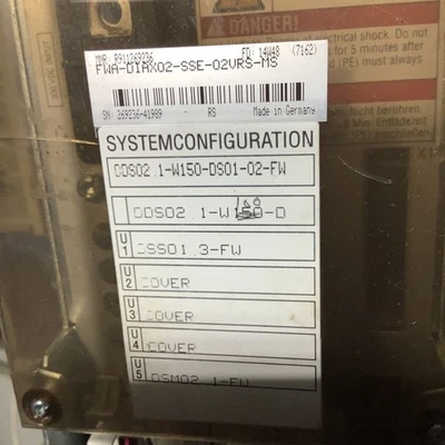 INDRAMAT DDS02.1-W150-DS01-02-FW Removed From Actual Machine US Free TAX No.002 - Image 1 of 4