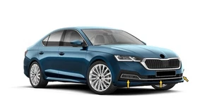 Rear Bumper Middle + Fog Light Trim Chrome Cover For Octavia A8 2020-2024 3 PCS - Picture 1 of 2