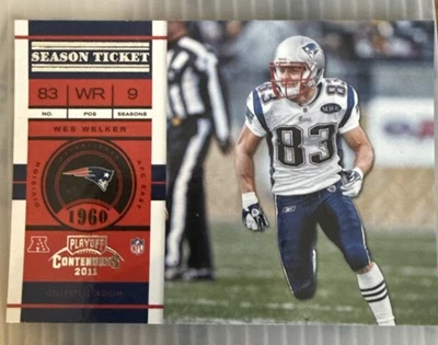 2011 Playoff Contenders #10 Wes Welker New England Patriots Football Card - PC - Image 1 of 2