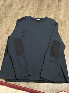 Calvin Klein Men's LS Pull Over Navy Blue Sweater Size 2XL, 100% Cotton - Picture 1 of 4