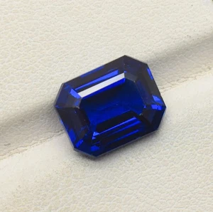 5.80 Ct Flawless Kashmir Blue Sapphire Loose Radiant Cut 11X9 mm Gemstone - Picture 1 of 6
