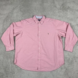 Polo Ralph Lauren Shirt Mens 2XB Pink Oxford Button Down Long Sleeve Pony Logo - Picture 1 of 10