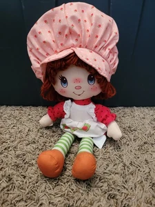 Muñeca de trapo Strawberry Shortcake 14" peluche suave juguete hilo pelo rosa sombrero 2021 - Imagen 1 de 5