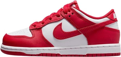 Nike infantil pequeno Dunk branco baixo/vermelho universitário (FB9109 119) - 1 - Imagem 1 de 4