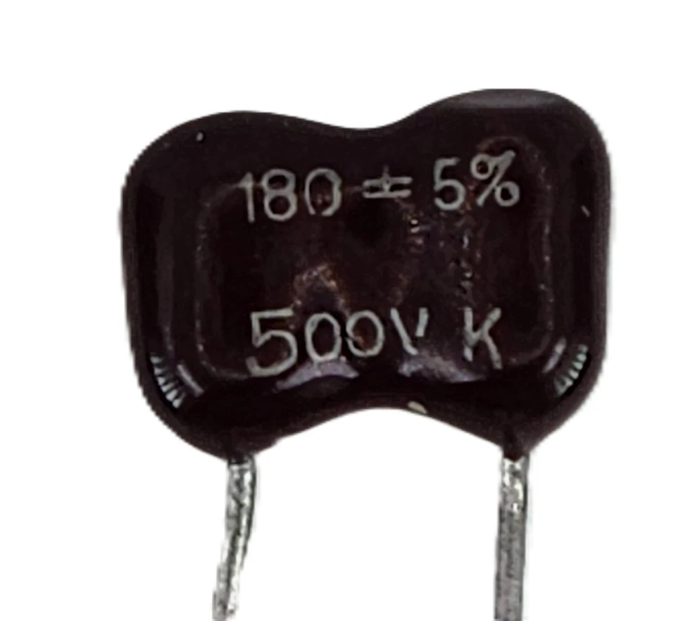 0.00018uf 500V 180pf Brown Polyester Film Capacitor 2-Pack - Image 1 of 1