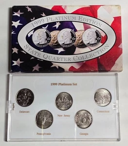 1999 Platinum Edition State Quarter Collection - Picture 1 of 2