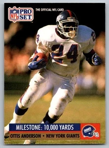 1991 Pro Set FACT Mobil Ottis Anderson New York Giants #20 - Picture 1 of 2