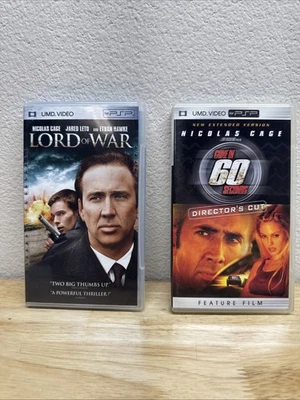 (GONE IN 60 SECONDS) & (LORD OF WAR) PSP UMD’s Nicolas Cage. (2 UMD movies) - Image 1 of 4