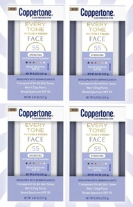 Coppertone (4-PCK) Every Tone Invisible Finish SPF 55 FACE Sunscreen Stick .49oz - Picture 1 of 6