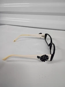 Gafas florales rectangulares Versace negras blancas de colección Italia MOD3115B 327 52 15 135 - Imagen 1 de 5