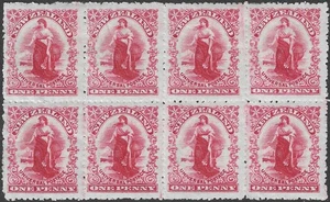 NEW ZEALAND 1906 Waterloo plate in block 8, UM/FM hinged. SG 352. Cat.£400. - Picture 1 of 2