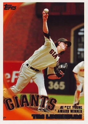 2010 Topps #9 Tim Lincecum Giants AW NM-MT ID:47643 ID:47643 - Image 1 of 2