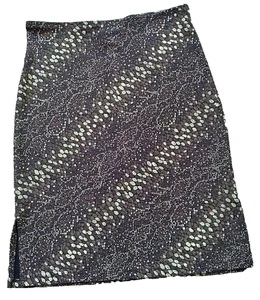 E.gen Women's Skirt Large Multicolor Stretch Glitter Dots Side Slits Made in USA - Bild 1 von 5