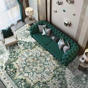 Green Boho Area Rug 6x9 Large Rug for Living Room Bedroom Office Kitchen Entr... - Picture 1 of 7