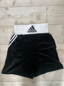 Adidas Boxing Short Black/White Men Size S Activewear Gear Base Punch - Picture 1 of 10