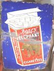 BEARS ELEPHANT CIGARETTES -  VINTAGE Porcelain Sign - SIZE - 30 " X 20 " 